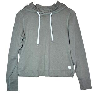 Vuori Halo Essential Hoodie Women's Small Heather Oregano Green Athleisure Soft